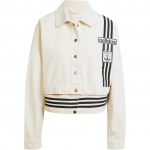 Adidas Originals Street Roaming Serija Du Viename Nuimamas Laisvo Kirpimo Apykaklė Ilgomis Rankovėmis Džinsinė Striukė Moteri&scaron;ka Striukė Natūralus Džinsas Smėlio Spalvos JD5617 XS