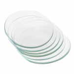 6 vnt. laboratorinis laikrodžio stiklas 50 60 70 90 100 120 mm skersmens, kolbos dangtelis, lygūs kra&scaron;tai, nuožulnus, skaidrus stiklinis pavir&scaron;ius, indelis 50mm