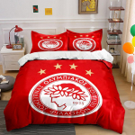 Olympiacos logotipas ir žvaigždės. Patalynės komplektai Antklodžių užvalkalų komplektai Antklodžių užvalkalai Pagalvės užvalkalai(1 * Antklodės užvalkalas 2 * Pagalvių užvalkalai be antklodės įdaro) 135x200cm