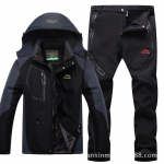 Lauko striukės Vyri&scaron;kos žiemos plius Velvet Thicken Gore -Tex Set medvilninė striukė L