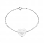TIFFANY &CO prekės ženklo logotipas detalės sterlingo sidabro apyrankė moteri&scaron;ka sidabrinė 29668086-sidabrinė S sidabras