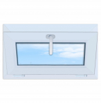 Baltas PVC langas, atidaromas atverčiant, 70x40, naujas, 700x400, atverčiamas i&scaron; vir&scaron;aus, su dvigubu stiklu