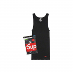 Supreme x Hanes mar&scaron;kinėliai be rankovių (3 pakuotė) 'Juodas' Vyri&scaron;kas SUP-SS23-246 M