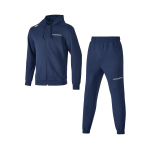 Skechers Basic Sports serijos su gobtuvu, užtrauktuku, ilgomis rankovėmis vir&scaron;utinis drabužis, patogios &scaron;iltos kelnės, laisvalaikio sportinis komplektas, vyri&scaron;ki komplektai, tamsiai mėlynas P424M154-002Z L blue