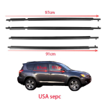 4 vnt. juoda lango guminė apdailos juosta RAV4 2009-2012 m. Weatherstrip Sandariklis &Scaron;oninio lango Pakeitimo Diržas Vandeniui atsparus 75720-0R020 black