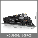 1608 vnt. Garvežio statybiniai kaladėlių rinkinys The Union Pacific Big Boy Traukinys Miesto Geležinkelis Surinkimo Modelis Kaladėlės Vaikų Žaislai &Scaron;ventinės Dovanos black