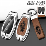 Metalinis Odinis Nuotolinio Raktų Dėklas Apsauginis Dangtelis Ford Puma Grand C-Max Focus Mondeo Kuga j278 Fiesta EcoSport Transit gray