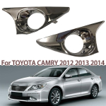 Kairė De&scaron;inė Automobilio Priekinio Buferio Rūko Žibinto Dangtelis TOYOTA CAMRY 2012 2013 2014 Automobilio ABS Chromuotas Rūko Žibinto Gaubtas Only Right black