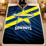 Flanelinis pledas&Scaron;iaurės Kvinslando Cowboys &Scaron;iltas mink&scaron;tas pledas naudojimui patalpoje ant sofos, lovos, svetainėje 130cmx150cm