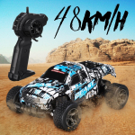 2,4 GHz nuotolinio valdymo automobilis, greitaeigis RC elektrinis Monster Truck visureigis raudona