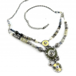 Les Tr&eacute;sors De Lily [E2534] - Collier Cr&eacute;ateur 'Mimosas' Gris pilka