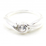 Bague argent 'C&acirc;lin' blanc