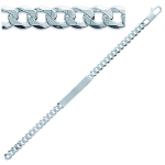 Les Tr&eacute;sors De Lily [J0093] - Bracelet Argent 'Identit&eacute;' - 18 cm 6 mm