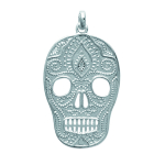 Les Tr&eacute;sors De Lily [J9598] - Pendentif Argent 'T&ecirc;te de Mort' argent&eacute; (rhodi&eacute;) - 20x30 mm