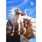 Deimantinis paveikslas &bdquo;Devynuodegė lapė&ldquo; &bdquo;Pasidaryk pats&ldquo; 5D dygsnis kryželiu, pilnas kvadratas / apvali deimantinė mozaika originalus paveikslas, namų dekoravimo menas Full Square (20X30CM)