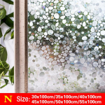 Vandeniui atsparus PVC matinio stiklo langas Privatumo plėvelės lipdukas miegamajam vonios kambariui lipni plėvelė namų dekoravimui 45x100cm