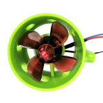 1000KV povandeninis be&scaron;epetis variklis pagal laikrodžio rodyklę su 4 a&scaron;menų sraigtais 12-24V vandeniui atsparus elektrinis