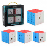 4vnt Speed ​​Cube rinkinys Moyu MofangJiaoshi 2x2 3x3 4x4 5x5 Meilong Magic Cube piramidės kreivas Megaminx SQ1 Pakavimo lavinantys žaislai