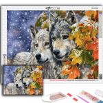 5D &bdquo;pasidaryk pats&ldquo; deimantinis siuvinėjimas &bdquo;Animal Wolf&ldquo; deimantinis paveikslas, mozaikos namų dekoravimas Full Round 20X30CM