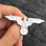 Eagle Military Cross Gyvūnų Antkaklis Sagė Smeigtukas Ženklas Korsa Sagės Papuo&scaron;alai sidabras