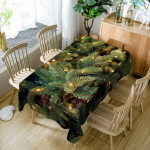 Europos metų staltiesės Kalėdų eglutės ra&scaron;tas Dulkėms atsparus vandeniui atsparus vakarėlio dekoravimas Stačiakampis staltiesės židinys 140x240cm55x94inch