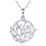 Collier Bola de grossesse cage arbre de vie strass rose