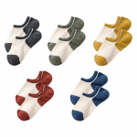 5 poros vasarinės moteri&scaron;kos kojinės Retro stiliaus saldainių spalvos medvilnė laisvalaikio tinklelis mielos trumpos nematomos kulk&scaron;nies kojinės, dydis EU 35-39 EUR35-39