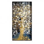 Abstract Golden Tree Flowres Drobės paveikslas Sraunūs dideli dažai Elniai pie&scaron;imas svetainei Nordic Wall Art Decor Tableaux 3-99 20x40cm no frame