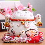 4,5 colio &bdquo;Maneki Neko&ldquo; keramikos &bdquo;Lucky Cat&ldquo; porcelianinis ornamentas &bdquo;Fortune Cat&ldquo; pinigų dėžutė &bdquo;Feng shui Piggy Bank&ldquo;