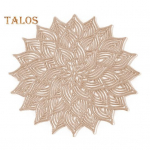 Padėkliukas, kurį lengva valyti valgomojo stalo apsauga, kar&scaron;čiui atsparus gėlių formos puodelio kilimėlis namų virtuvei auksinė