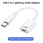 Fonken USB C prie &bdquo;Lightning&ldquo; ausinių garso adapterio C tipo kabelio su &bdquo;Lightning&ldquo; įkrovimo keitiklio duomenų laidu, skirtu &bdquo;iPhone 15 iPad Pro&ldquo;, &bdquo;Samsung&ldquo; C to L Audio Adapter balta