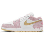 Air Jordan 1 Low GS Bra&scaron;kiniai ledai Vaikams Sportbačiai Rožiniai Arctic-Punch &Scaron;viesiai vaniliniai CW7104-601 40