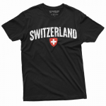 &Scaron;veicarijos vėliava &Scaron;veicarijos nacionaliniai mar&scaron;kinėliai Swiss Tee Unisex mar&scaron;kinėliai S