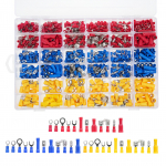 840 PCS &scaron;alto slėgio gnybtų rinkinys elektros laidų jungtys, izoliuoti vielos gnybtai, mi&scaron;rūs 840Pcs įvairiaspalvis