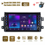 Icreative 2 Din Android Car Radio Multimedijos vaizdo grotuvas, skirtas Suzuki SX4 2006-2013 Fiat Sedici 2005-2014 Su mygtuko rankenėle Carplay WiFi 2+32GB