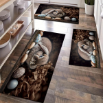 1 vnt. Triu&scaron;ių ir kiau&scaron;inių spausdinimo virtuvės kilimėlis Mink&scaron;tas sutir&scaron;tintas virtuvės grindų kilimėlis, atsparus vandeniui, neslidus, alyvai atsparus grindų kilimėlis. 40*60cm
