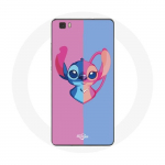 Coque pour Huawei P8 Stitch et angel bleu rose