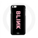 Coque pour Iphone 6 Blink Fandom Blackpink Logo Rose Fond Noir