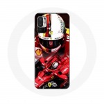 Coque pour Xiaomi Redmi Note 10 5G Formule 1 Sebastian Vettel F1 Rouge