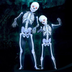 Vaikų Helovino kostiumas Skull Skeletal Pattern Jumpsuit Party Cosplay kostiumas