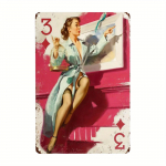 Vintage Poker Black Joker metaliniai skardos i&scaron;kabos namų dekoras Pin Up Girl Room Dekoratyvinis klubo vyro urve 20x30cm