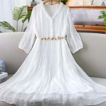 Laisva ir patogi Boho White Maxi suknelė vasarai M balta