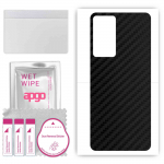apgo Protective Skin Sticker for the back compatible with Oppo F21s Pro, Wrap Film, Foil, Vinyl - Pattern Carbon Black
