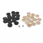 30 vnt. Atsparios dilimui medinės figūrėlės &Scaron;a&scaron;kės Backgammon &scaron;achmatų figūrėlės su 2 kauliukais stalo žaidimas suaugusiems vaikams žaislai namams CHINA