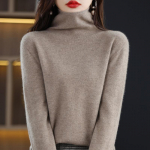 Moteri&scaron;kas golfas, Qinghe ka&scaron;myras, 30% ka&scaron;myras 70% vilna, žieminis megztas puloveris rudeninis megztinis ka&scaron;myro megztinis XL ruda