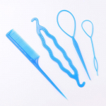 4 vnt./rinkinys Plastikinės &scaron;ukos plaukų segtukai Dount Bun Twist Hair Braid Maker DIY plaukų formavimo įrankiai Priedai &Scaron;ukuosenos 6 spalvos 4pcs raudona