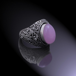 Natural Rose Quartz Gemstone Handmade 925 Sterling Silver Ring Size 8.25 b3a09