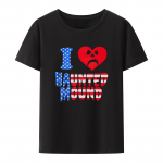 Sematary I Love Haunted Mound Populiarios tendencijos &scaron;irdies formos mar&scaron;kinėliai Vyri&scaron;ki trumpomis rankovėmis grafiniai mar&scaron;kinėliai Helovino laisvalaikio mar&scaron;kinėlių vir&scaron;ūnės S