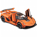 1/24 Koenigsegg Jesko Žaisliniai Automobiliai Modelis Oranžinis Lydinio Kolekcionuojami Die-cast Transporto Priemonės su Garsu ir &Scaron;viesa oranžinė