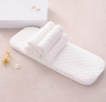 10 vienetų trisluoksnių ekovatos vystyklų kūdikiams, medvilninės sauskelnės, daugkartinio skalbimo, sugeriančios ir kvėpuojančios, 32*12cm One Size balta